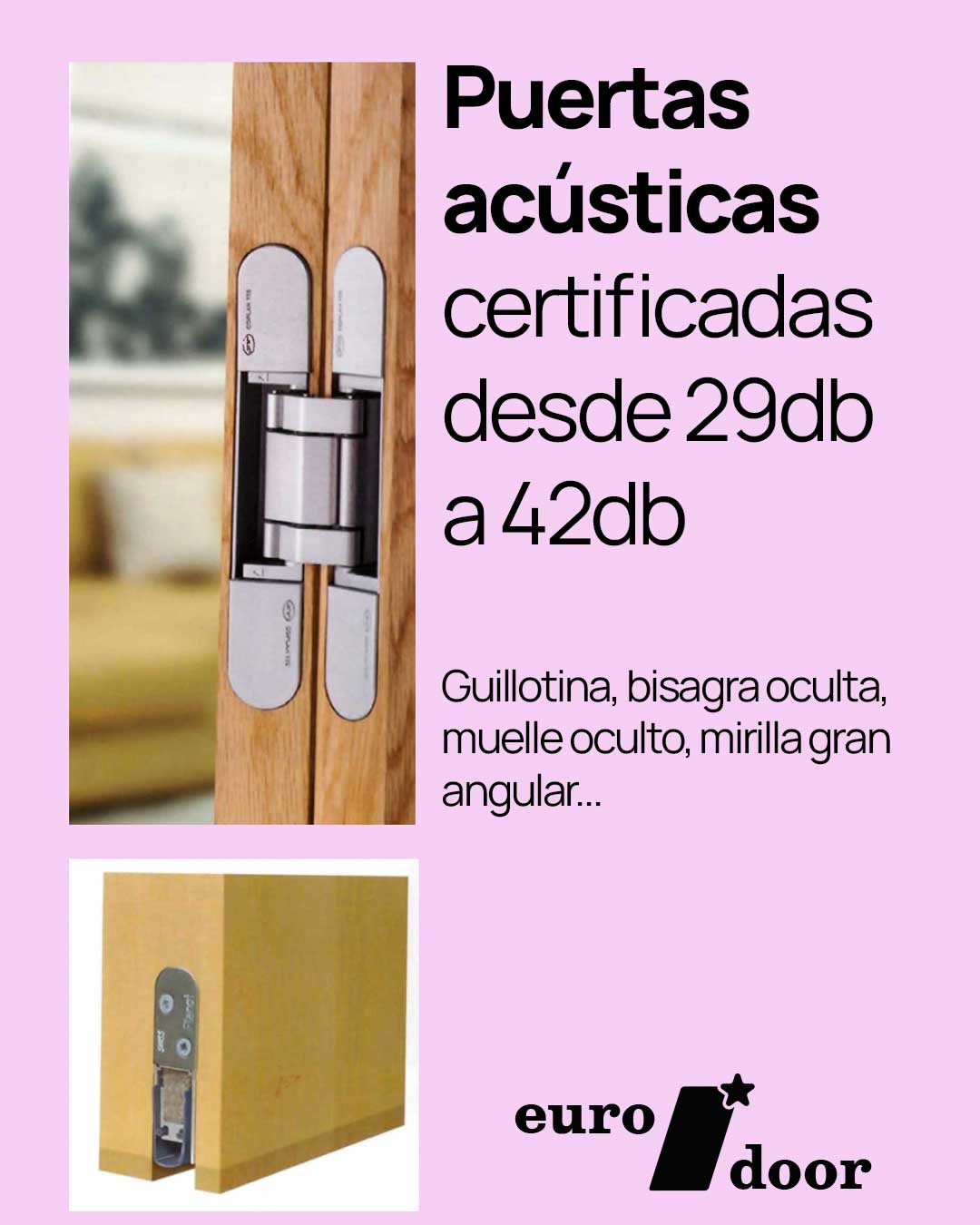 Puertas acústicas certificadas desde 29db para hoteles